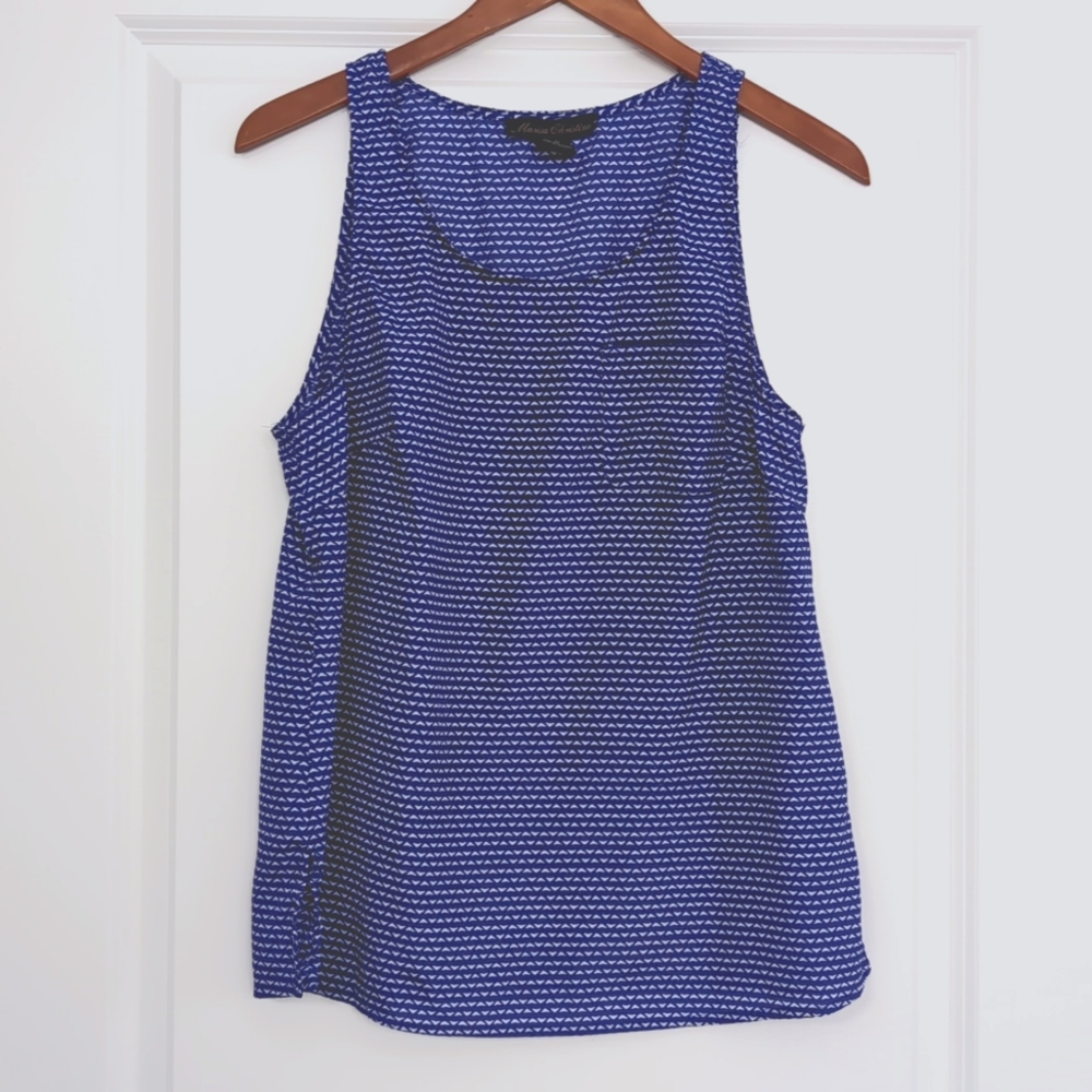 Marisa Christina shell top with pocket on chest